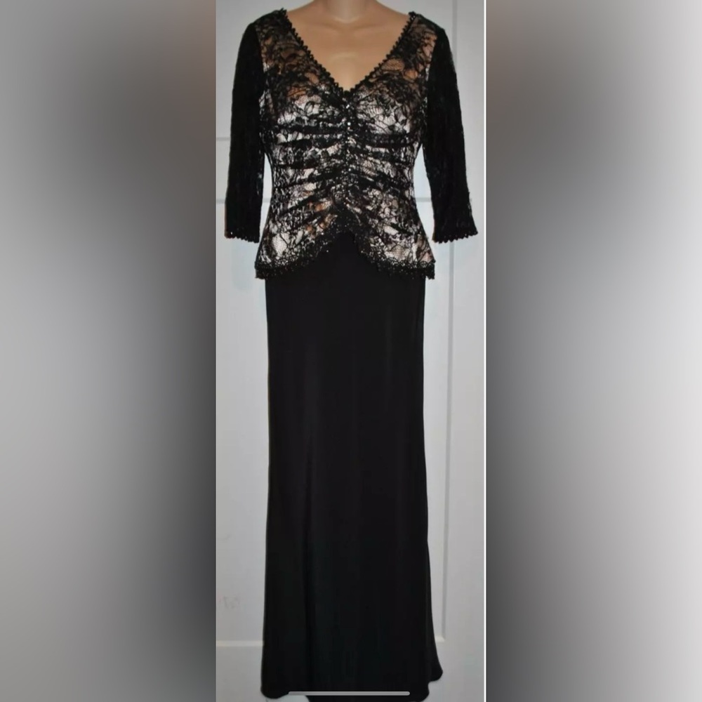 Montage by Mon Cheri Mother Of The Bride Lace Dress Sz 8 Excellent
